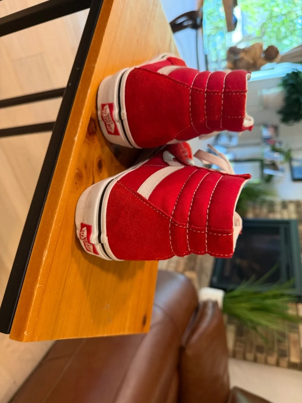 Vans Sk8-Hi Red High Top Sneakers - Picture 6 of 6